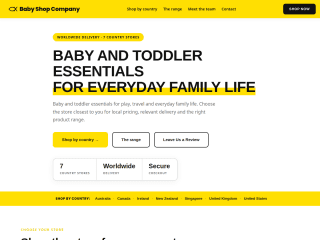 BabyShop - COMPANY PAGE website preview