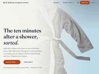 Bathrobe - Ireland website preview
