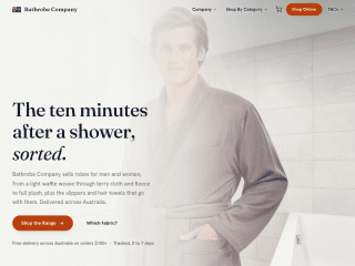 Bathrobe - Australia website preview