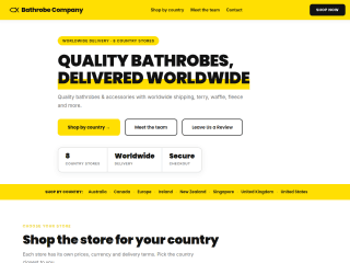 Bathrobes - COMPANY PAGE website preview