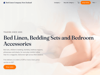BEDLINEN - New Zealand website preview