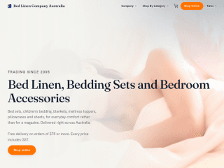 BEDLINEN - Australia website preview