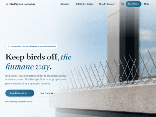 Bird Spikes Company Philippines website preview