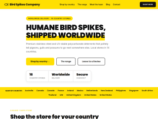Bird Spikes Company website preview