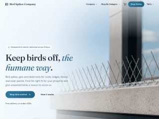 Bird Spikes Company France website preview