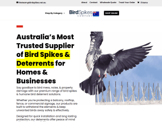 Bird Spikes Company Australia website preview