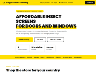 BudgetScreens - COMPANY PAGE website preview
