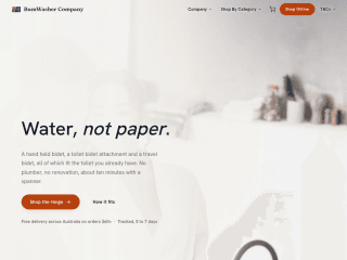 Bum Washer Australia website preview