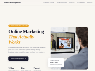 businessmarketingsession.com website preview