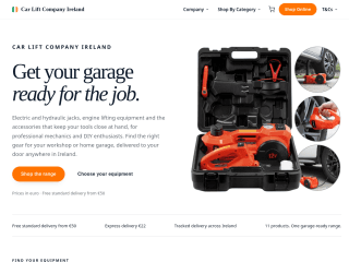 Car Lift Ireland website preview