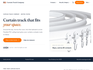 Curtain Track | USA website preview