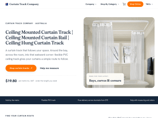 Curtain Track | Australia website preview