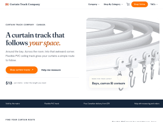 Curtain Track | Canada website preview