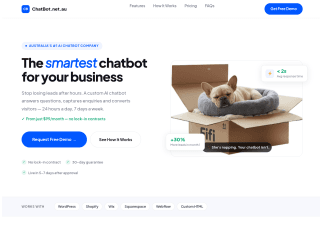 ChatBot - Australia website preview