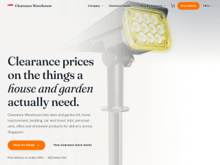 Clearance Warehouse Singapore website preview