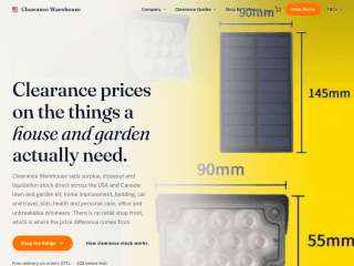 Clearance Warehouse USA website preview
