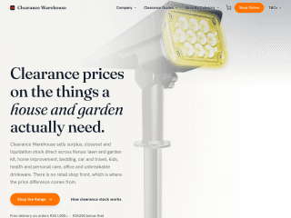 Clearance Warehouse Kenya website preview