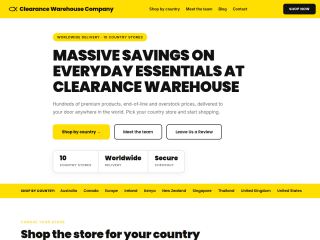 Clearance Warehouse website preview