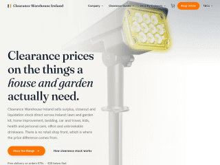 Clearance Warehouse Ireland website preview
