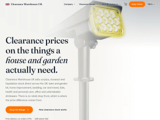 Clearance Warehouse UK website preview