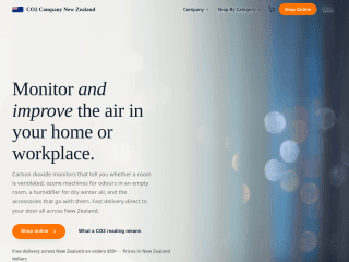 CO2 Meter New Zealand website preview