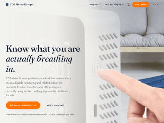 CO2 Meter Europe website preview