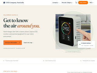 CO2 Meter Australia website preview