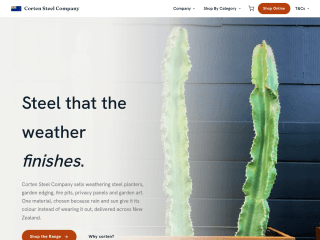 Corten Steel - NZ website preview