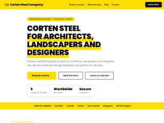 CortenSteel - COMPANY PAGE website preview