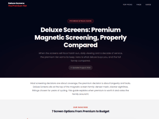 Deluxe Screens website preview