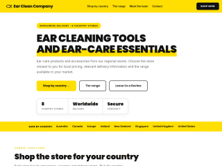 EarClean - COMPANY PAGE website preview