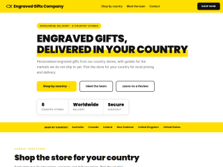 The Engraved Gifts Company website preview