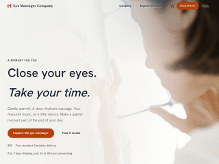 Eye Massager Canada website preview