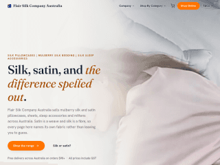 Flair Silk - Australia website preview