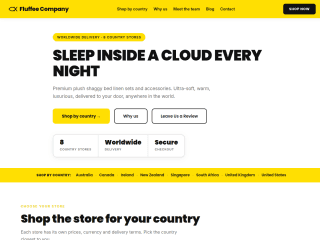 Fluffee - COMPANY PAGE website preview