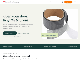 Fly Screen Door Singapore website preview