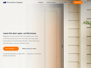Fly Screen Door Zealand website preview