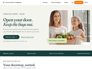 Fly Screen Door Ireland website preview