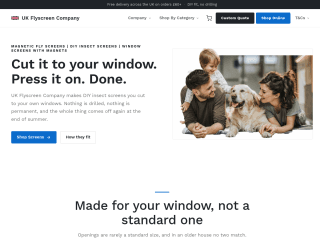 FlyscreensOnline - UK website preview