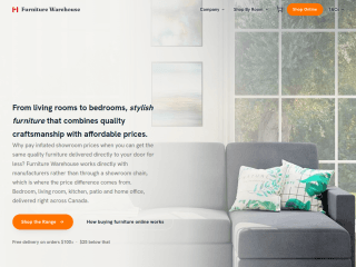 Furniture Warehouse - Canada website preview