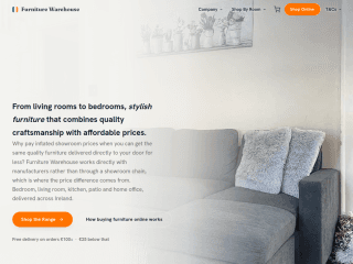 Furniture Warehouse - Ireland website preview