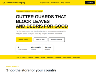 Gutter Guards - COMPANY PAGE website preview