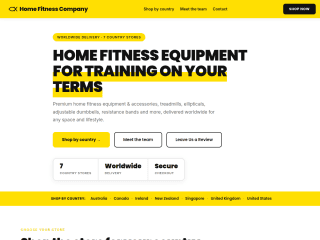 HomeFitness - COMPANY PAGE website preview