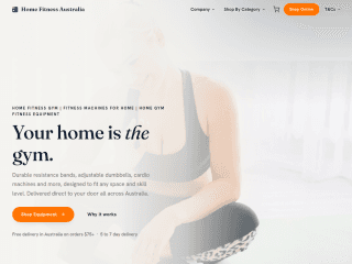 Home Fitness - Australia website preview