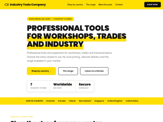 IndustryTools - COMPANY PAGE website preview