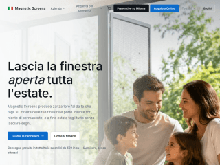 Magnetic Insect Screens Italy website preview