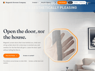 Magnetic Insect Screens Belgium website preview
