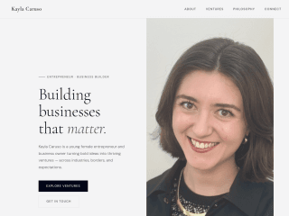 kaylacaruso.com website preview