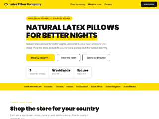 latexpillow.company website preview