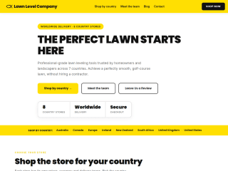 LawnLevel - COMPANY PAGE website preview